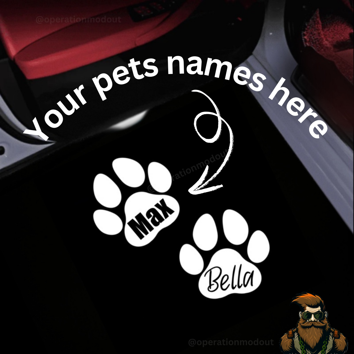 Custom Pet Paw Toyota Door Lights | 4Runner Tundra Sequoia Tacomas Camry (Copy)